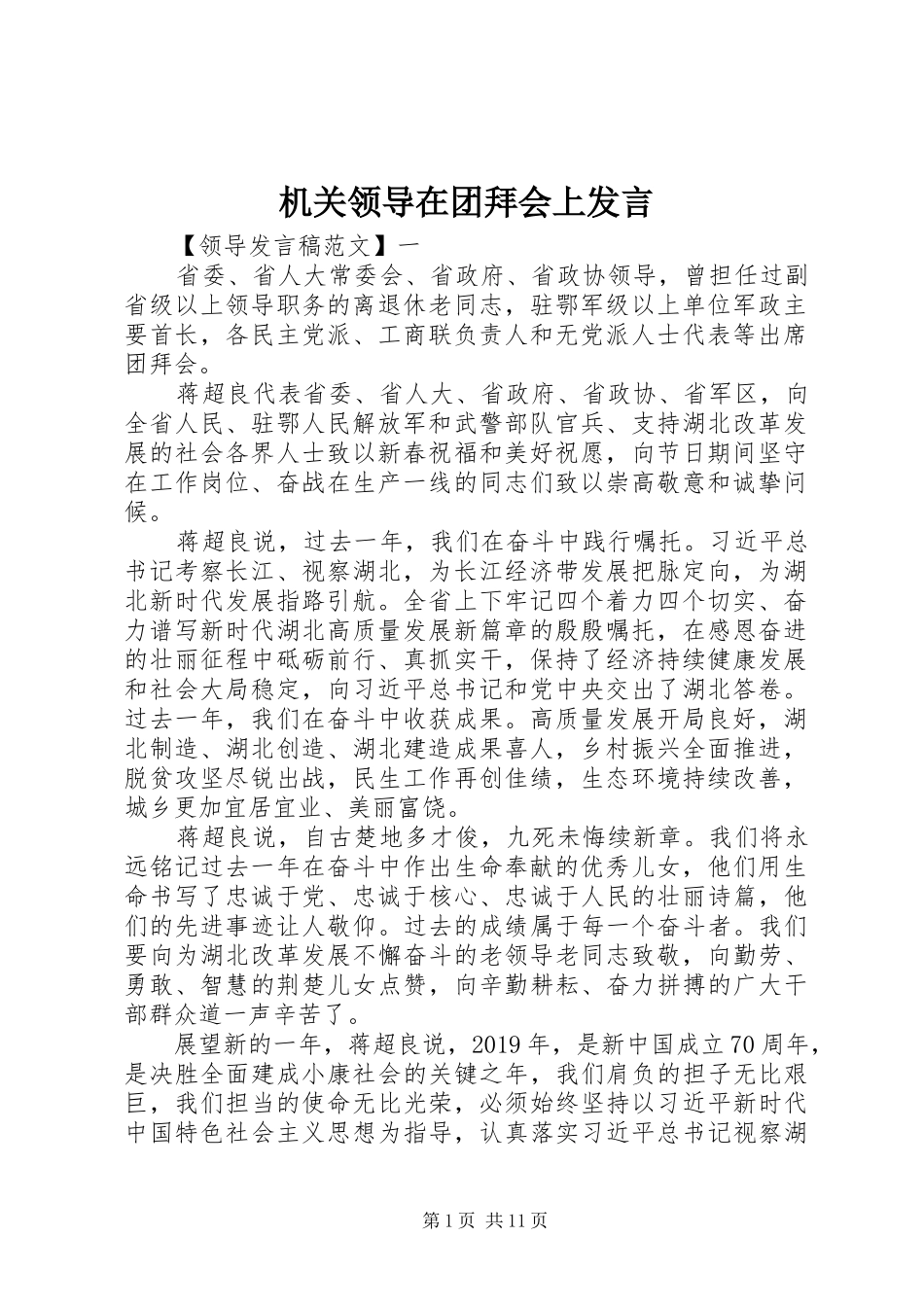 机关领导在团拜会上发言_第1页
