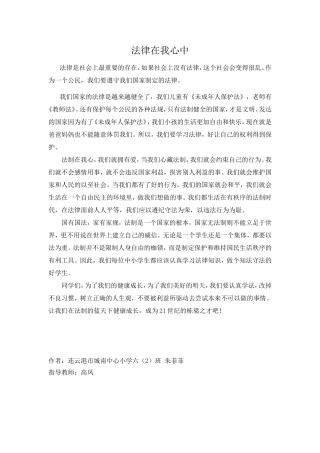 法律在我心中