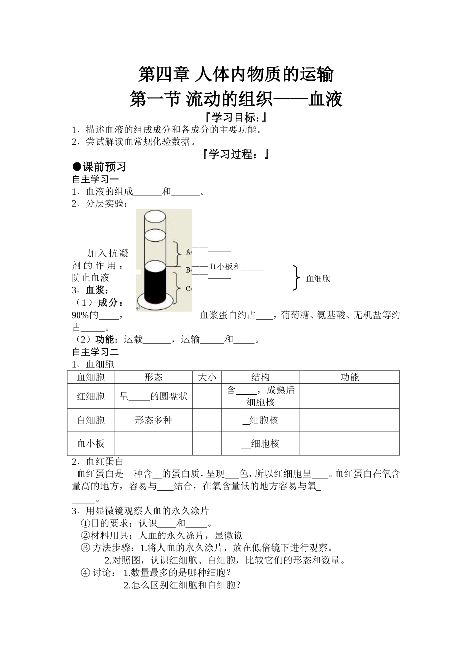 流动的组织导学案_第1页