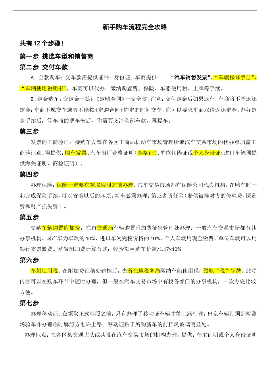 新手购车流程完全攻略_第1页
