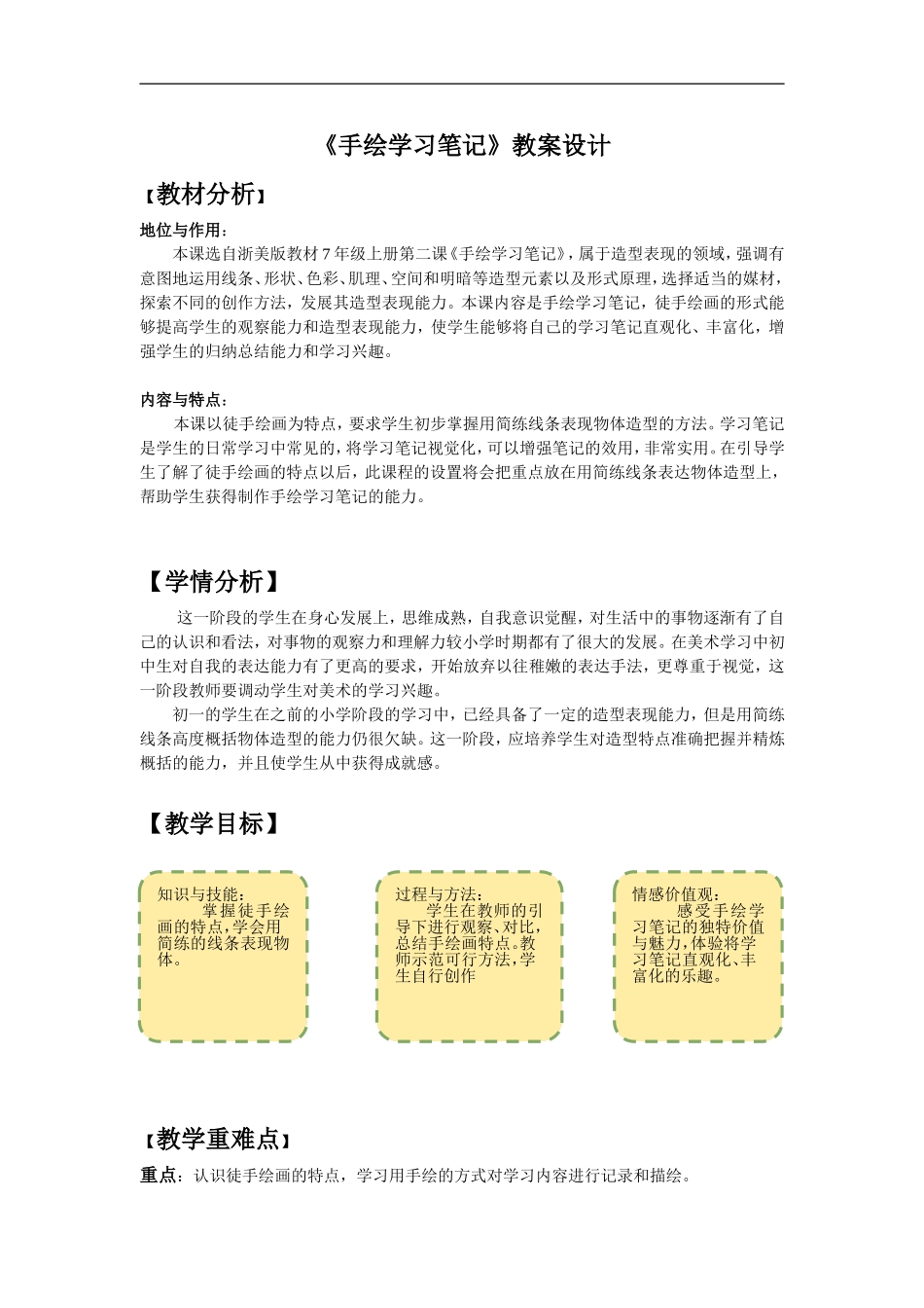 手绘学习笔记 教案_第1页