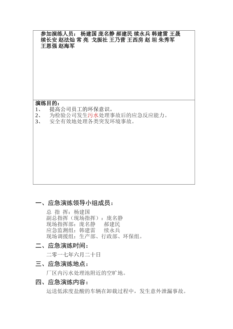 环境事故应急演练记录_第2页