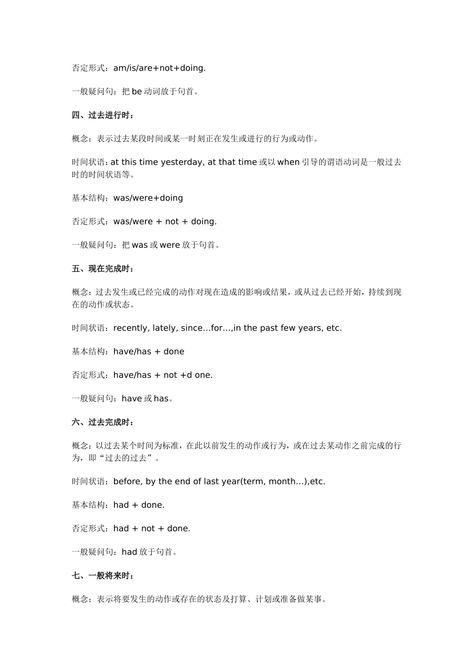 初中英语八种时态归纳复习_第2页