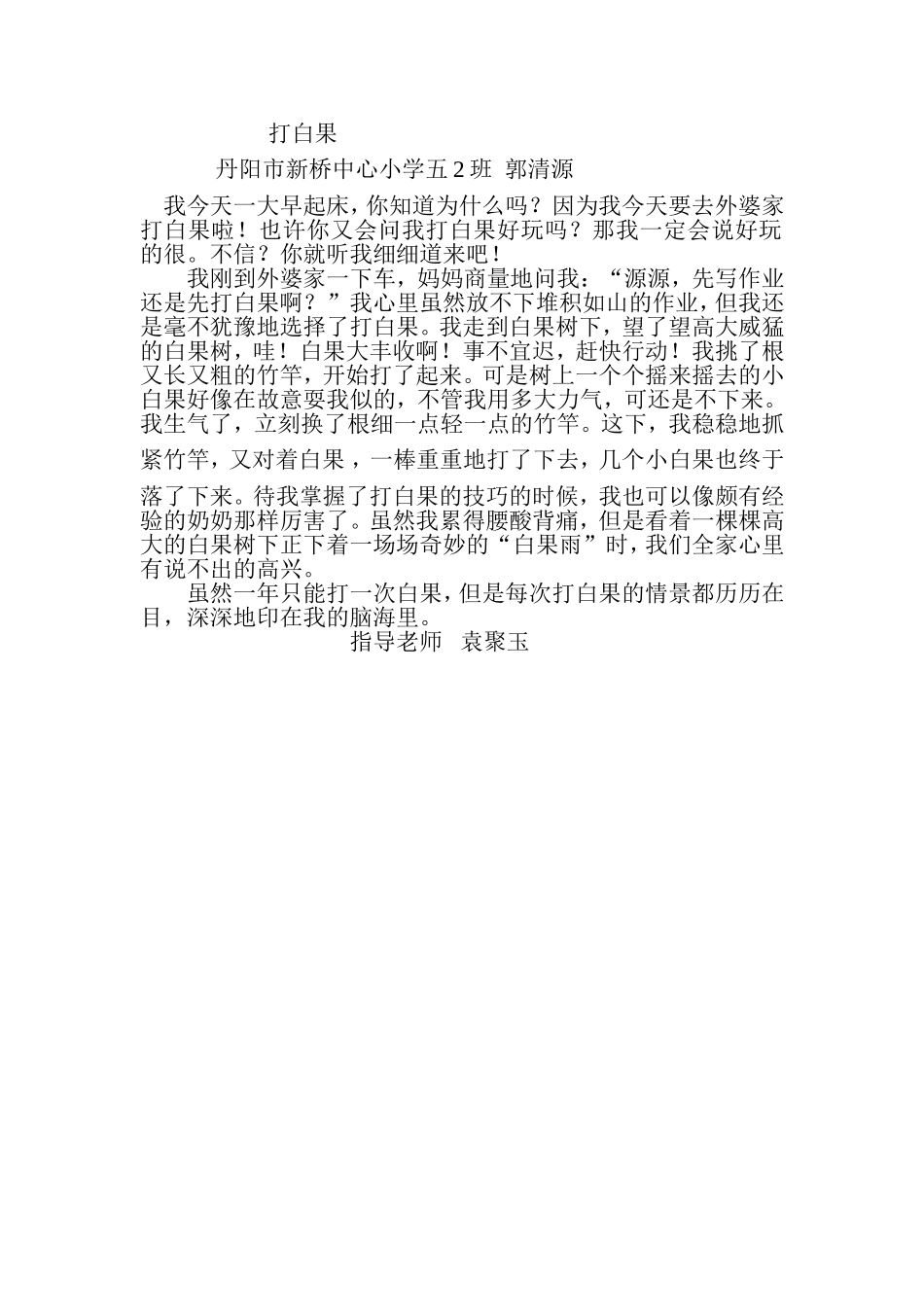 打白果学生作文_第1页
