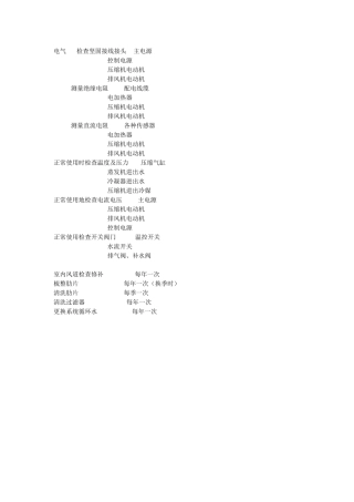 中央空调维修保养内容