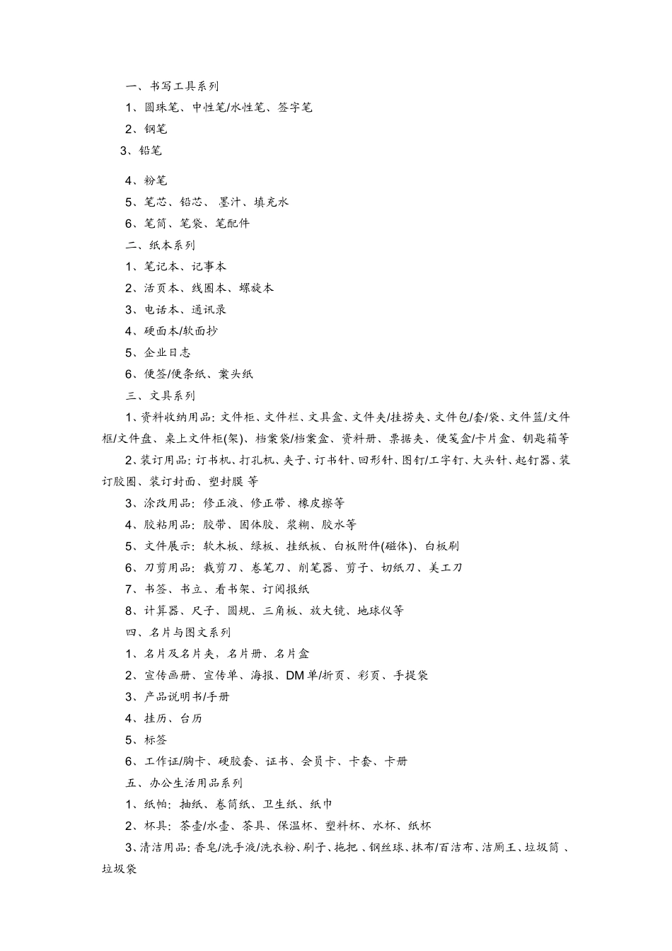培训机构办公用品清单_第1页