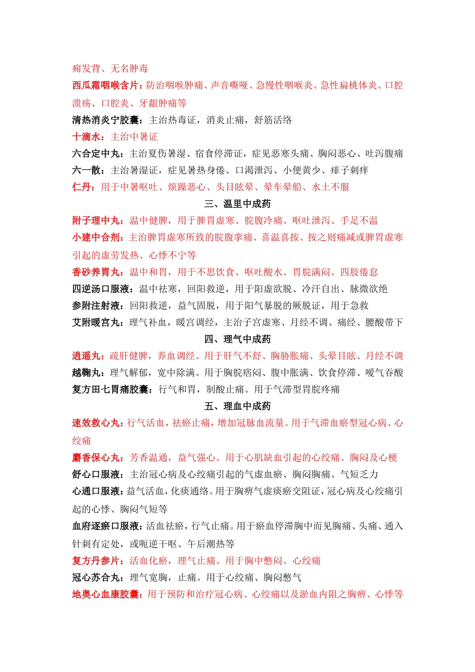 中成药分类大全_第2页