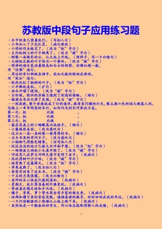 句子应用练习题②