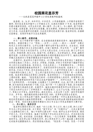 攸县菜花坪最美教师张春妮材料