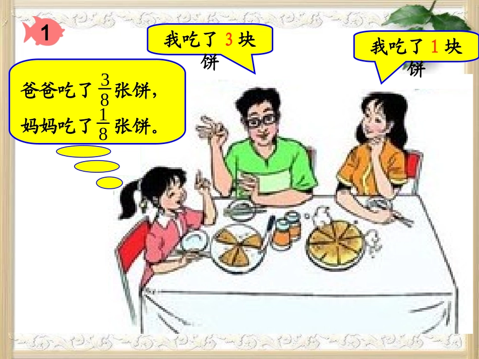 人教版五年级数学下册第五单元_同分母分数加、减法_第3页