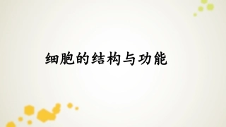 细胞的结构与功能
