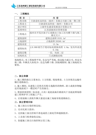 扬尘防治施工方案