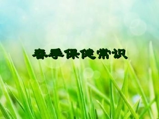 春季养生知识
