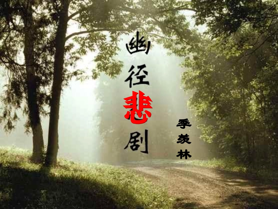 季羡林《幽径悲剧》课件_第3页