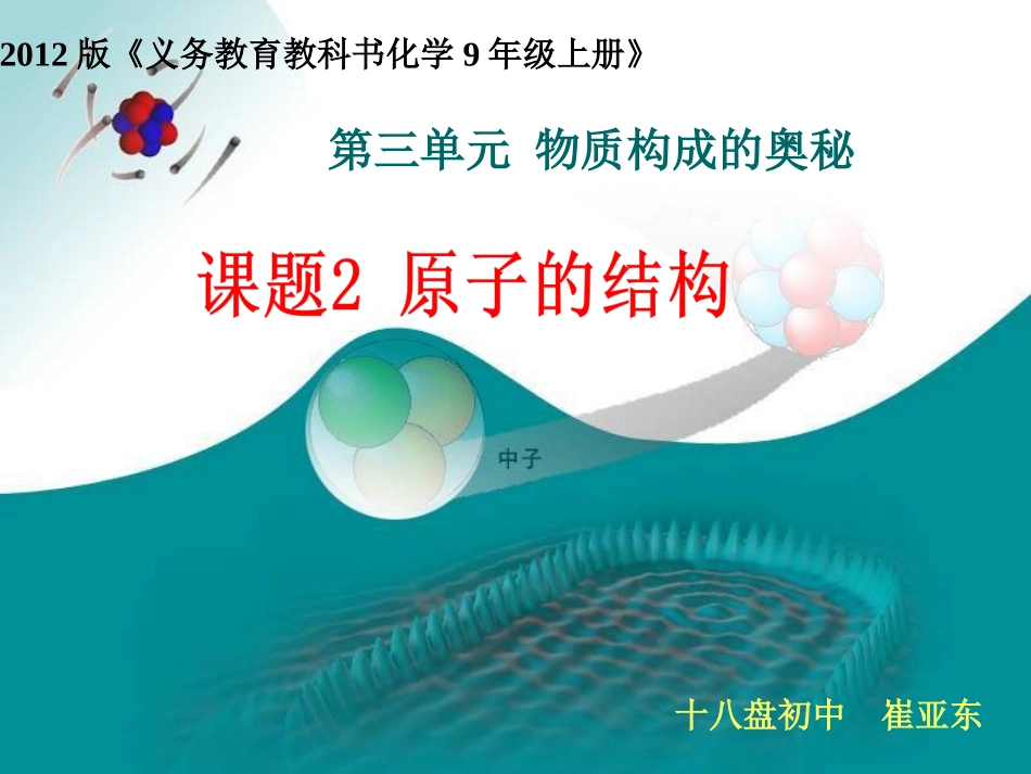 原子的结构(省级公开课优秀课件)_第1页