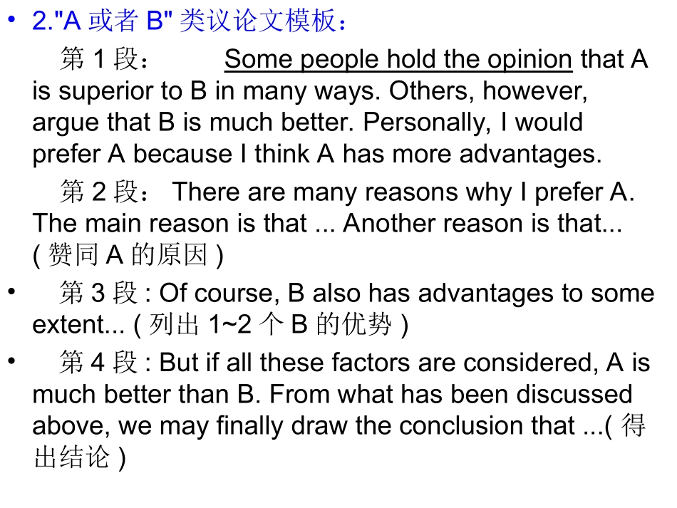 英语作文议论文模板_第2页