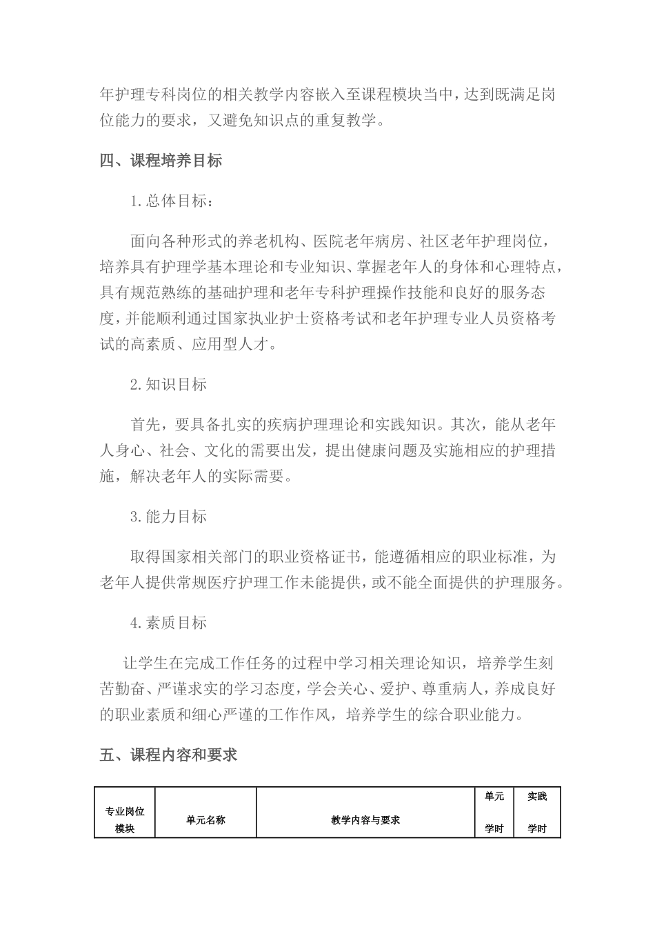 老年护理学教学标准_第2页