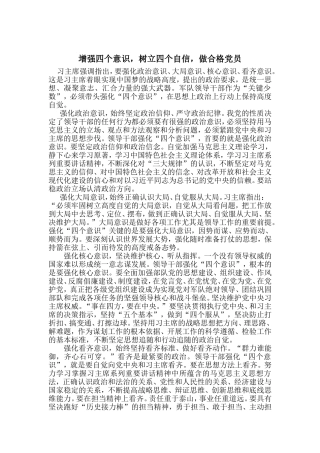 增强四个意识,树立四个自信,做合格党员
