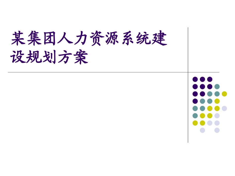 人力资源系统建设规划方案_第1页