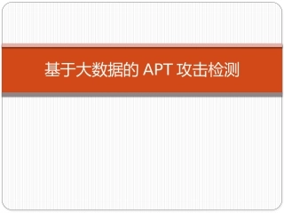 基于大数据的APT攻击检测
