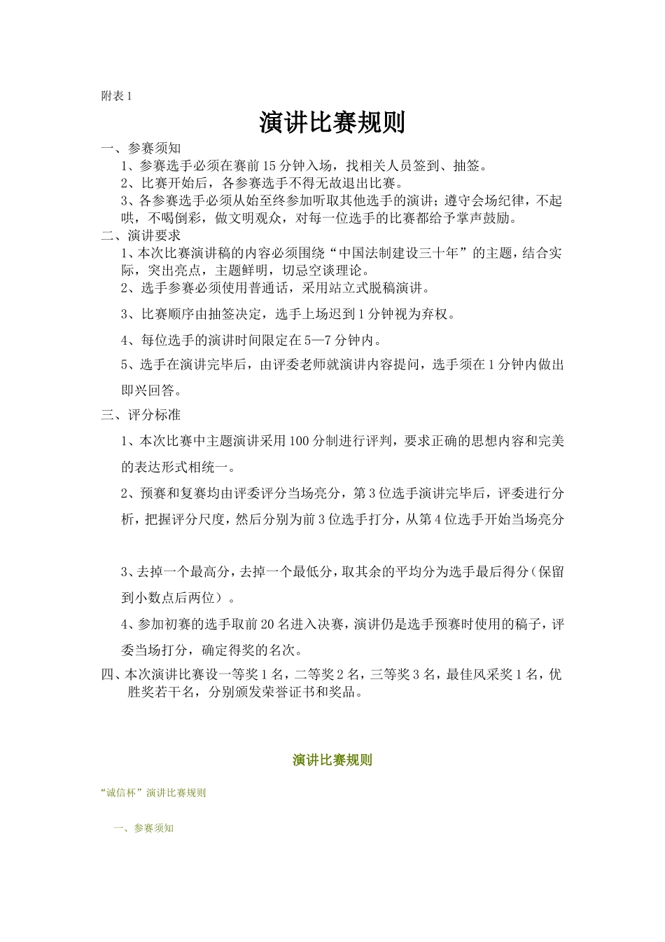 演讲比赛规则_第1页