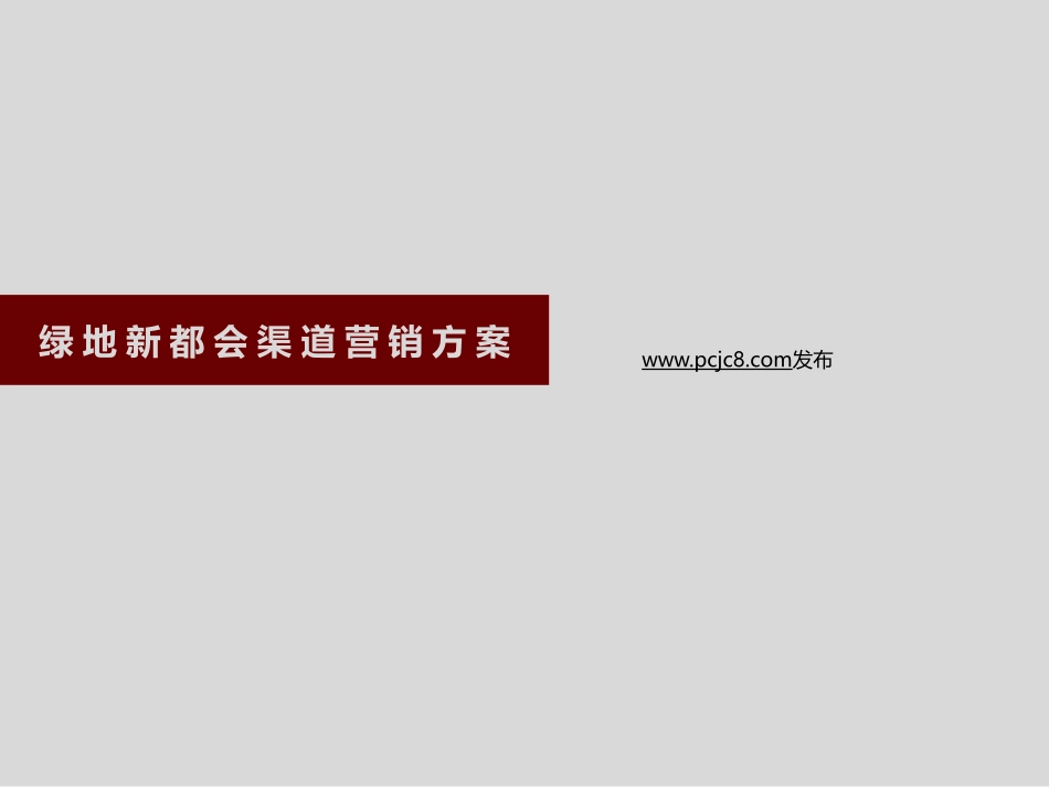绿地新都会渠道营销方案_第1页
