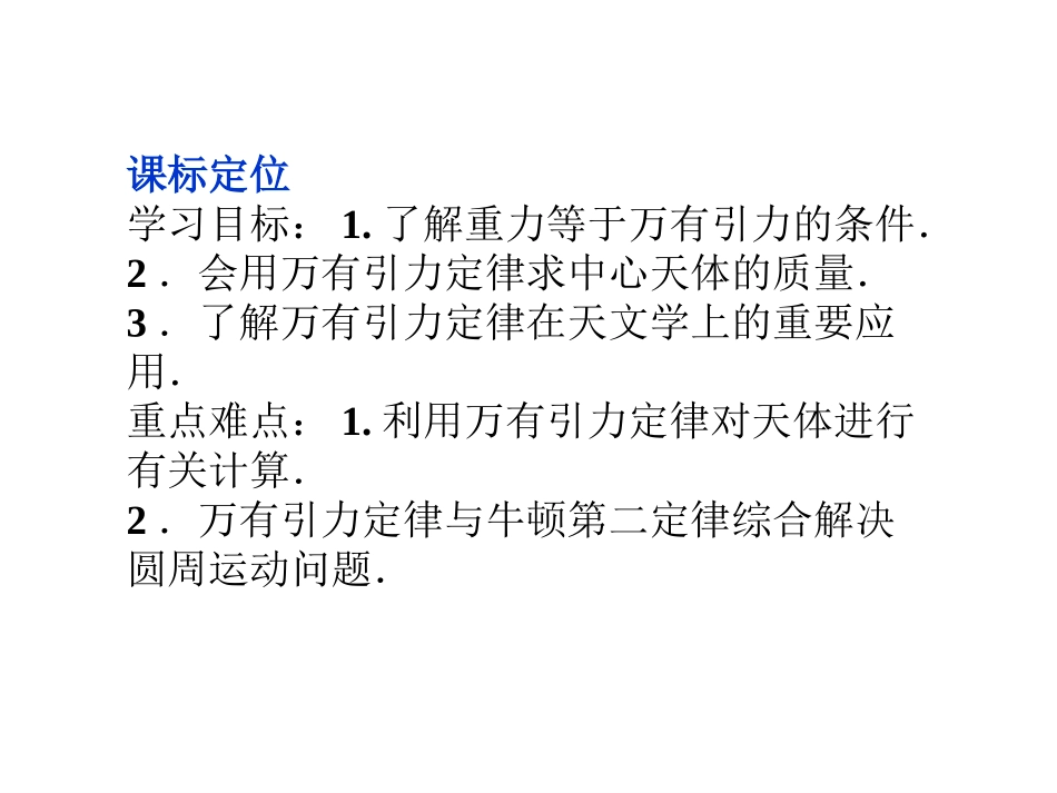 【2012优化方案同步课件】人教版物理：必修2万有引力理论的成就_第2页