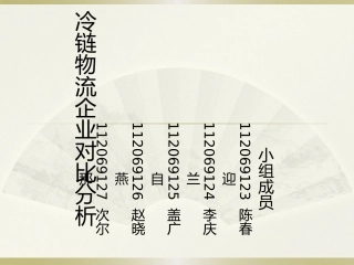 冷链物流企业对比分析