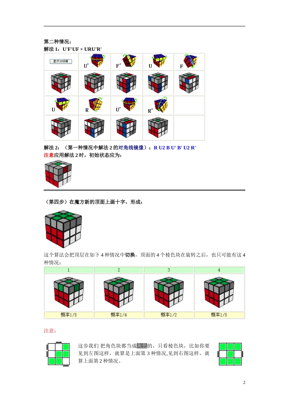 魔方初级玩法(有图解,适合初学者的魔方攻略)_第2页