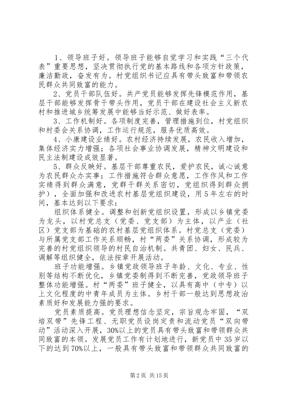 贯实农村基层建设培训发言稿_第2页