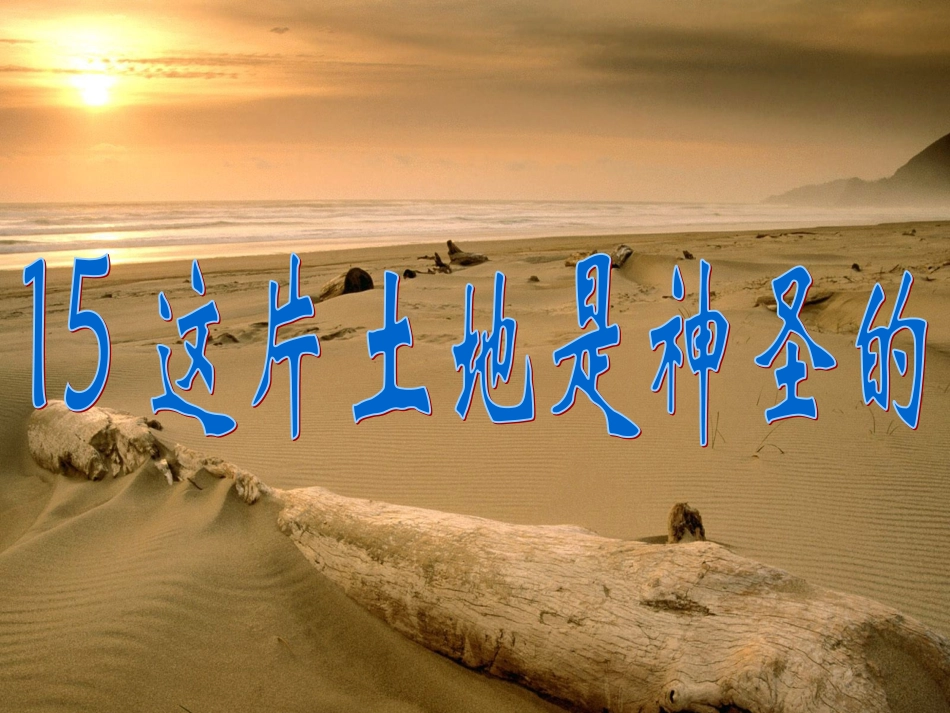 人教版六年级语文上册第15课这片土地是神圣的PPT课件_第1页