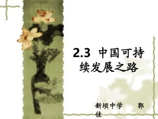 中国可持续发展之路郭佳