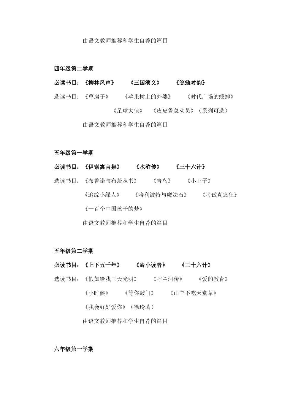 小学课外阅读书目_第3页