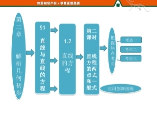 第一部分第二章§112第二课时直线的两点式和一般式