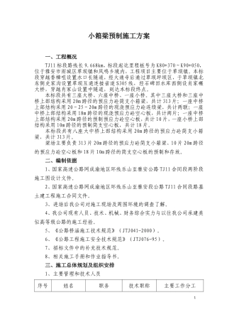 小箱梁预制施工方案