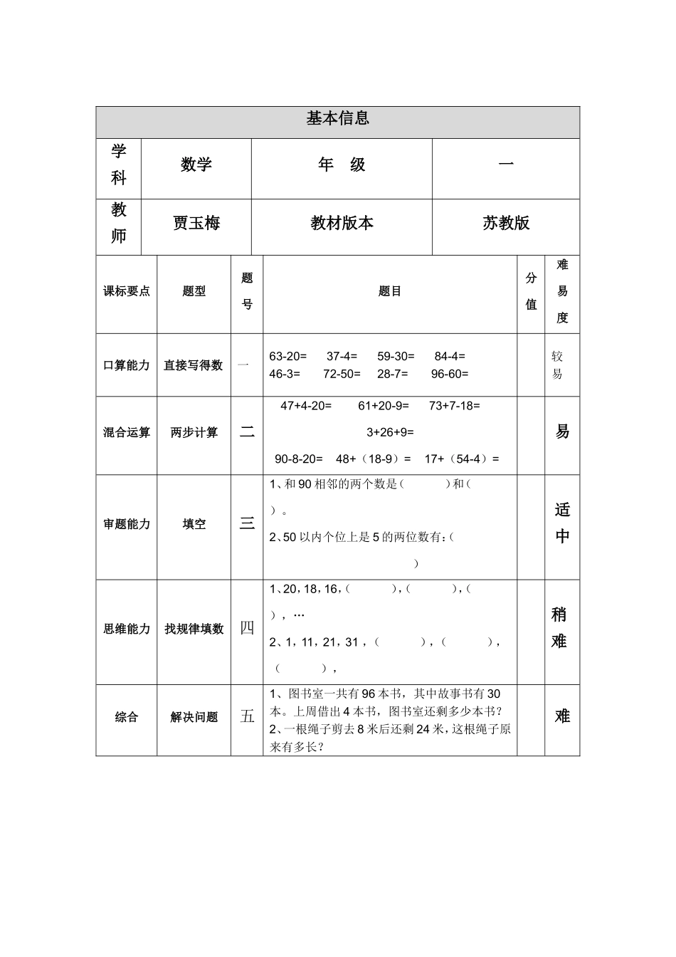 一致性分析对照表模板(2)_第1页