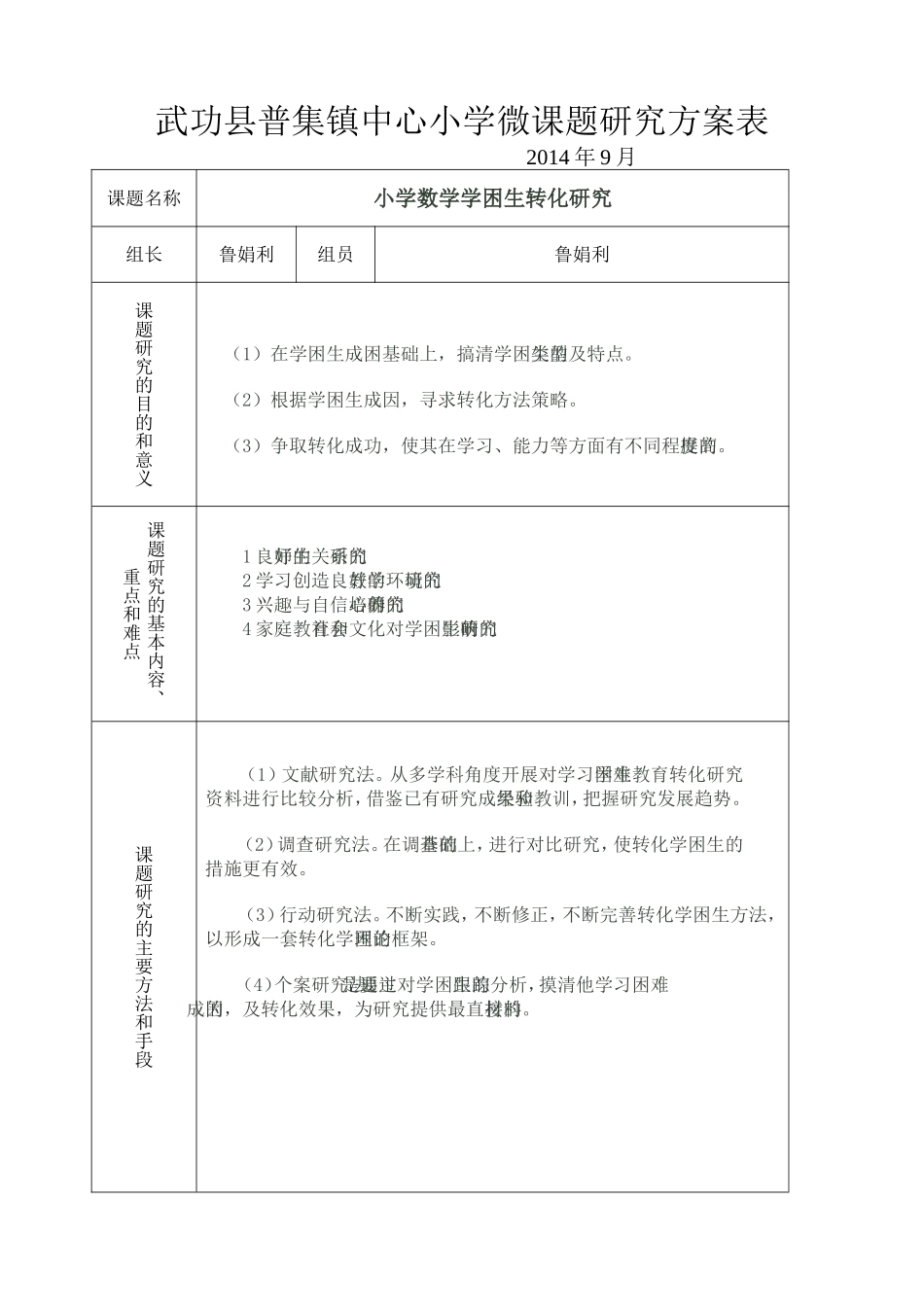 微课题研究方案表_第1页