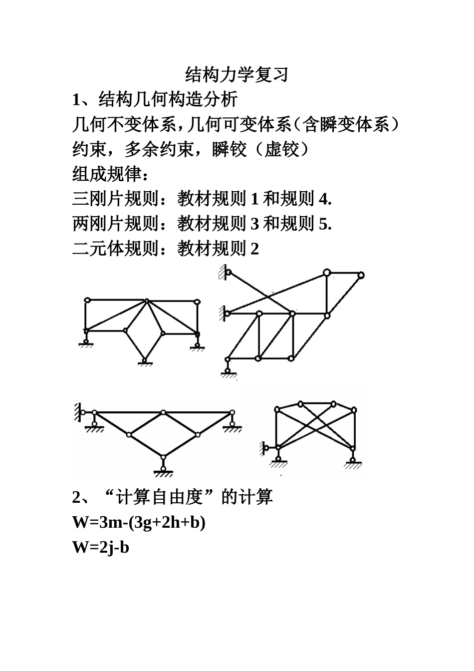 结构力学复习汇总_第1页