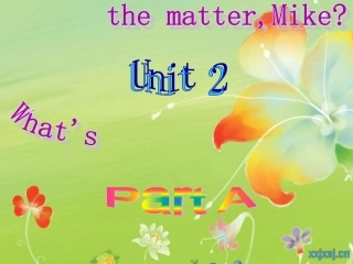 Unit2-What's-the-matter-Mike-Part-A-课件