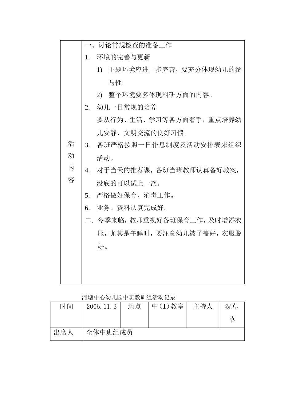 教研组活动记录荷塘幼儿园_第3页