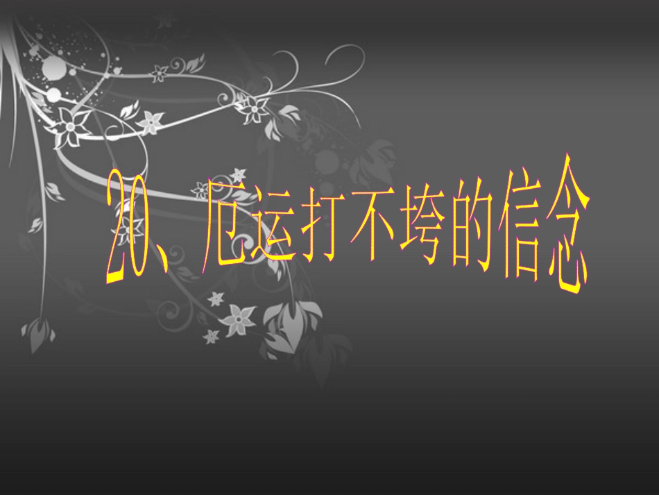 20、厄运打不垮的信念_第1页