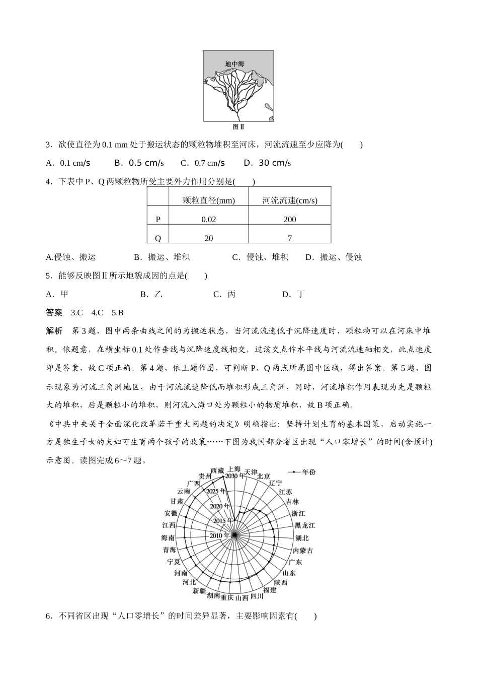 江苏2015届高考考前专题训练：坐标图解读型选择题_第2页