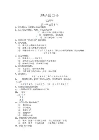 法考理论法119总结笔记