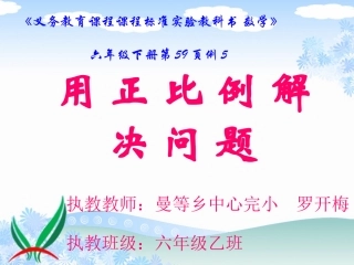 用正比例解决问题(A)