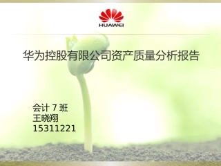 华为财务报表分析