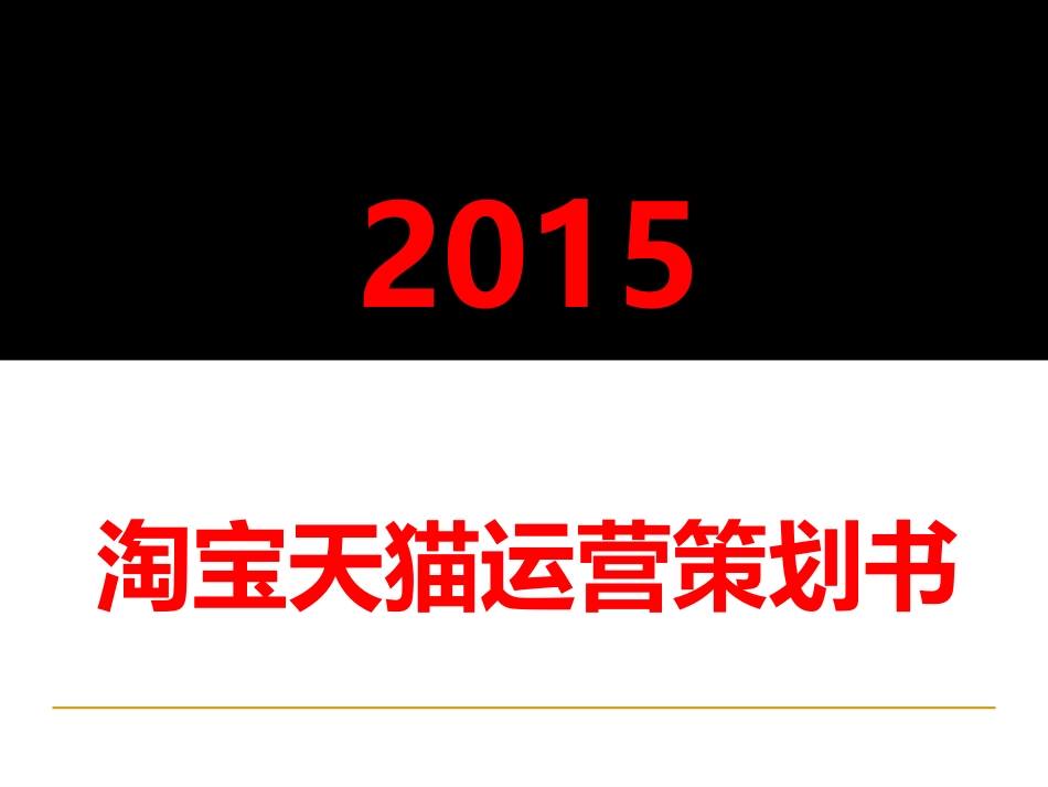 天猫运营策划书_第1页
