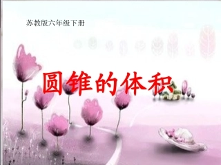 圆锥的体积PPT课件