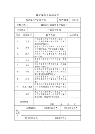移动操作平台验收表 (2)