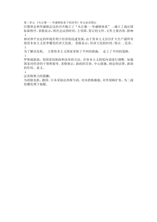 凡尔赛-华盛顿体系下的世界