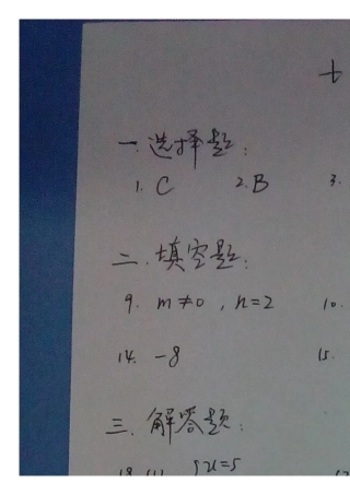 2015七下数学月考2答案